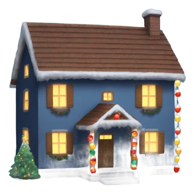 House with Christmas lights  sticker