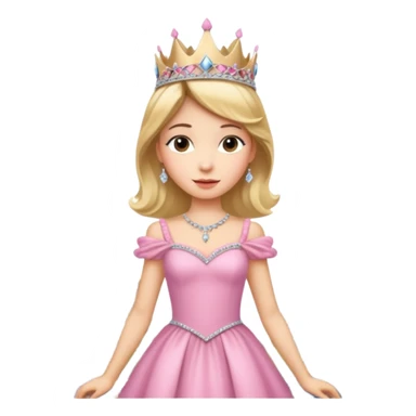 Parisian woman in a princess dress on the Eiffel tower sticker