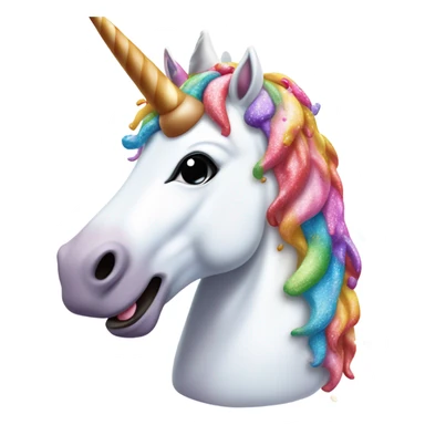 Unicorn eating ice cream sticker