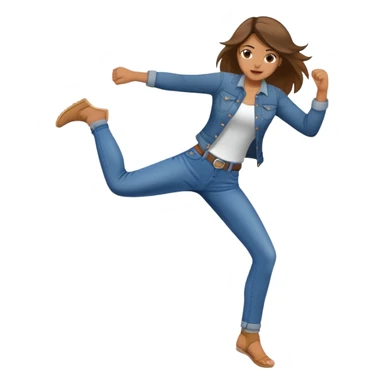 girl kicking her feet  sticker
