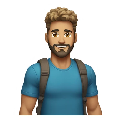 latin-guy-with-taper-fade,-straight-tiktok-guy-front-and-top-of-hair-and-dark-blonde-beard-and-blue-eyes-and-big-nose sticker