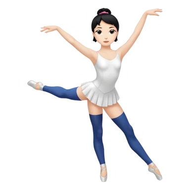 WOMAN BALLET DANCER BLACK HAIR AND NOT IN TUTU sticker