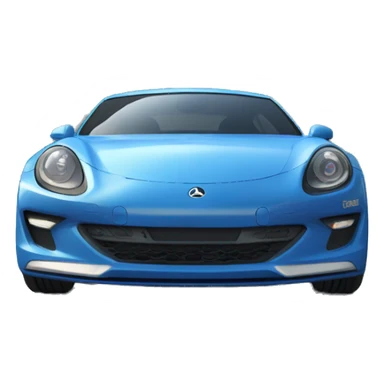 Voiture de sport alpine bleu arrondi sticker