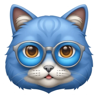 Un chat avec des lunettes sticker
