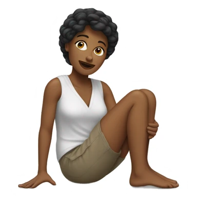 Femme qui lève ses pieds  sticker