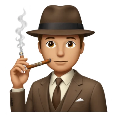 a spy smoking a cigar sticker