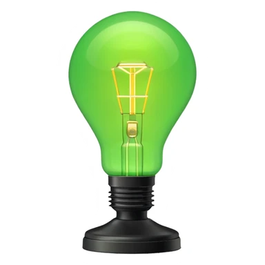 1980s green lighting lamp sticker