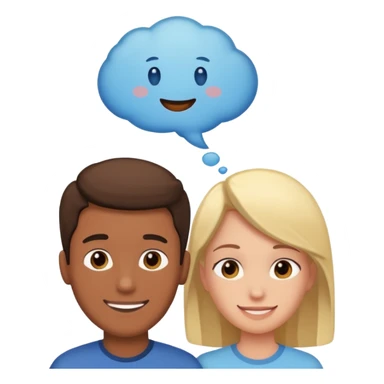 Guy has a thought bubble with couple in it  sticker