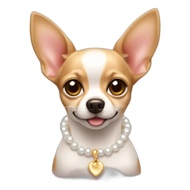 Chihuahuas con un collar de perlas llorando sticker