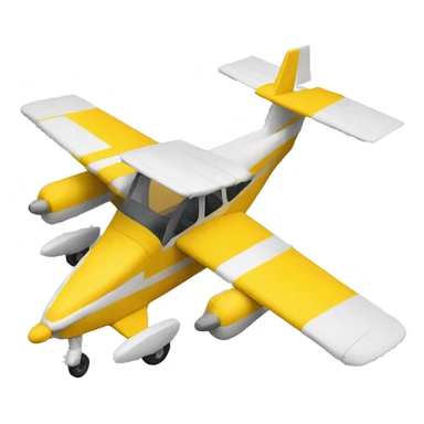 Real airplane cessna modelo 182 yellow slide sticker