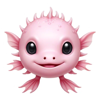 Cinematic Cute Axolotl Portrait Emoji, Head tilted playfully and inquisitively, featuring smooth, pale pink skin with delicate feathery gills and round, sparkling dark eyes filled with curiosity, Simplified yet irresistibly adorable features, highly detailed, glowing with a warm, magical glow, high shine, affectionate and quirky, stylized with a touch of whimsy, bright and endearing, soft glowing outline, capturing the essence of a mischievous yet charming aquatic friend, so playful it feels like it could swim out of the screen and into your heart! sticker
