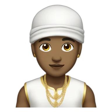 cute and luxury and hip hop white morrocan boy  sticker