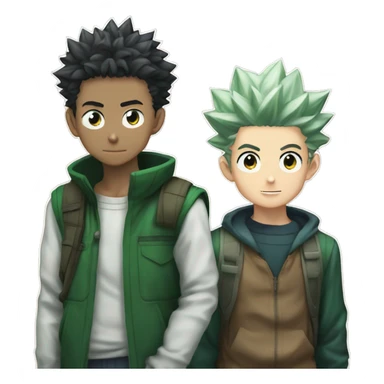 killua and gon from hunter hunter sticker