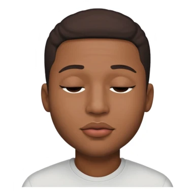 ishowspeed lips closed and eyes closed black male biracial sticker