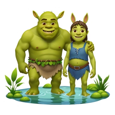 Starter pack shrek  sticker