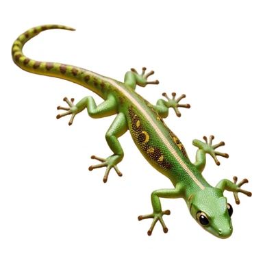 cinematic-gecko-realistic-full-body-climbing-emoji,-tiny-agile-frame-sticking-to-a-glass-surface-with-specialized-toes,-smooth-speckled-skin-in-rich-earthy-tones,-large-glistening-eyes-wide-and-watchful,-delicate-curved-tail-balancing sticker