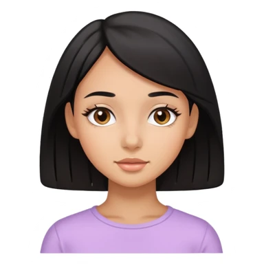 tan girl black hair cute pastel colors skin care sticker