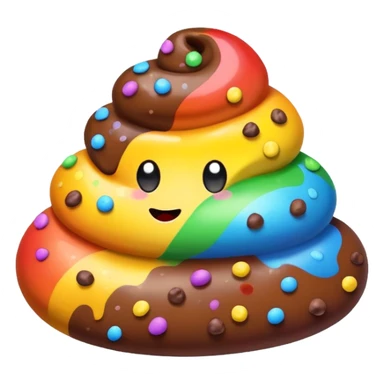 Rainbow poop Chocolaty  sticker