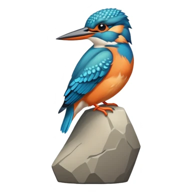 kingfisher bird on top of a tower sticker