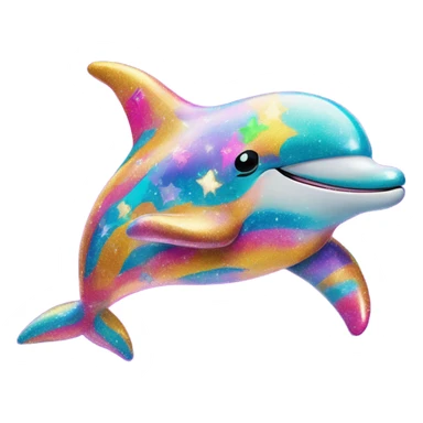 Lisa frank glitter dolphin sticker