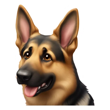 German Shepherd with tongue out  sticker