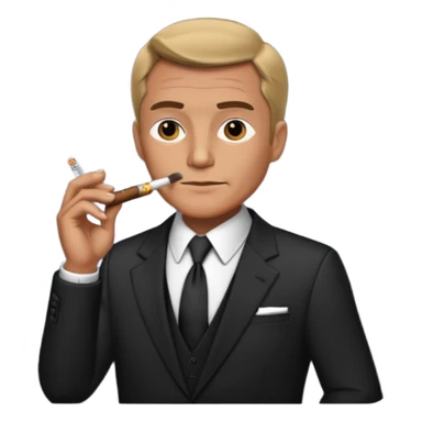 a spy smoking a cigar sticker
