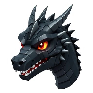 Minecraft black dragon head sticker