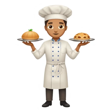 High resolution of   realistic full body chef distorted , no extra hybrid sticker
