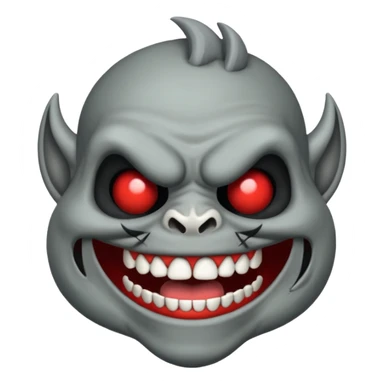 skull face troll emojie sticker