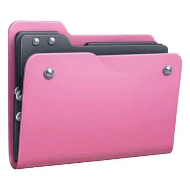 pink folder with iron rivets sticker