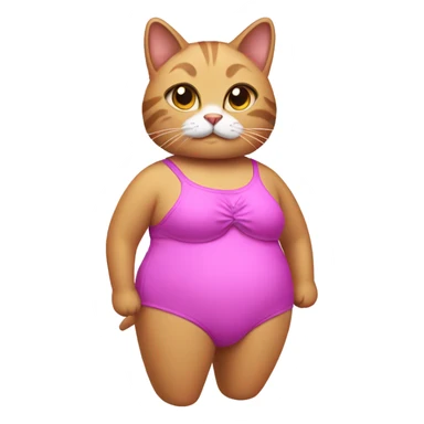 cat wearing a bathing suit  sticker