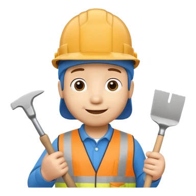 pocoyo trabajando de albayil sticker