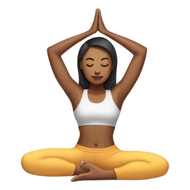 Chica haciendo yoga sticker