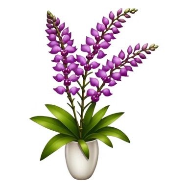 super big bouquet Rhynchostylis Orchid, stem, leaf sticker