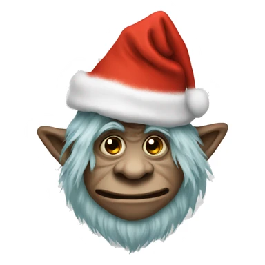 Troll wearing a Xmas hat sticker