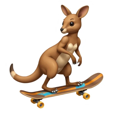 Kangaroo Skateboard  sticker