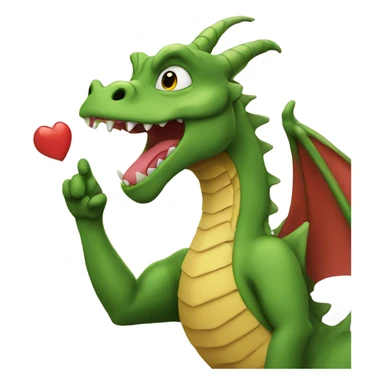 Dragon blowing kisses  sticker
