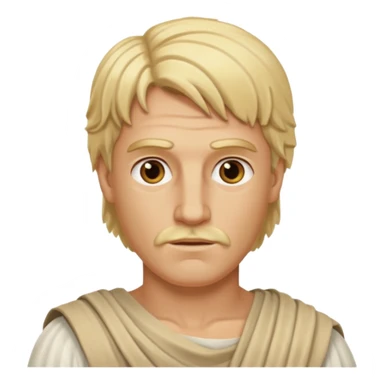 ancient greek man blond hair sticker