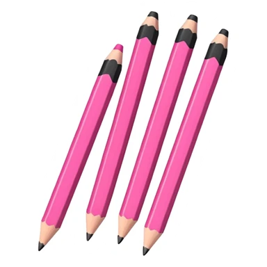 2 pink and 3 black pencil emoji sticker