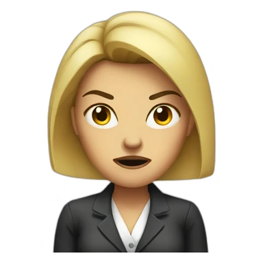 angry women boss sticker