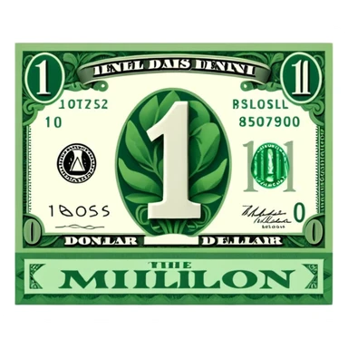 Make a dollar saying $1 million sticker
