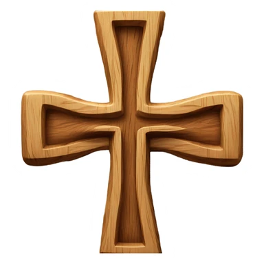 3D Wooden Cross sticker