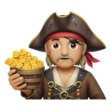 Пират, смотрящие кино sticker