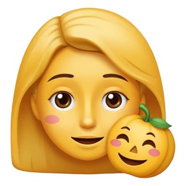 Quiero una persona sosteniendo una carita feliz y que la cara este triste sticker