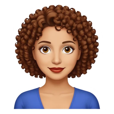 Puerto Rican actress Marian Pabón with short curly hair, expressive eyes, warm smile, middle-aged Latina woman sticker