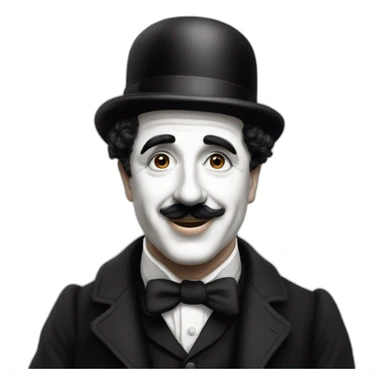 charlie chaplin with no hat sticker
