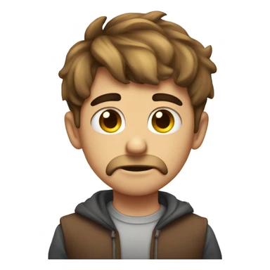 Frowning heart lover boy sticker