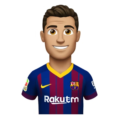 Cristiano Ronaldo in barcelona fc sticker