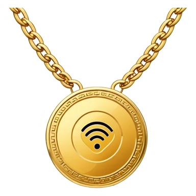 Gold wifi money chain sticker