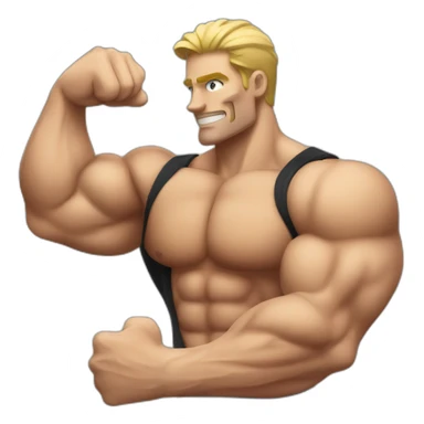 body builder bicep sticker